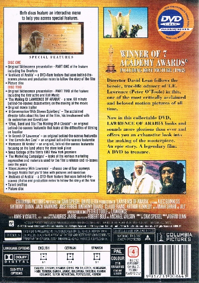Lawrence Of Arabia Collectors Edition DVD - 2 Disc Set